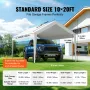 Carport Replacement Canopy Cover 6100 x 3040 mm, Garage Top Tent Shelter Tarp Heavy-Duty Waterproof & UV Protected, Easy Install