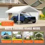 Carport Replacement Canopy Cover 6100 x 3040 mm, Garage Top Tent Shelter Tarp Heavy-Duty Waterproof & UV Protected, Easy Install