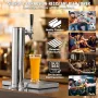 Kegerator Tower Kit, Single Tap Beer Conversion Kit, Stainless Steel Keg Beer Tower Dispenser with Dual Gauge W21.8 Regulator &