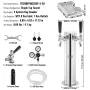 Kegerator Tower Kit, Single Tap Beer Conversion Kit, Stainless Steel Keg Beer Tower Dispenser with Dual Gauge W21.8 Regulator &