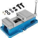 Non Swivel Milling Lockdown Vise 4 Inch Precision Bench Clamp 100mm Width Drill Press Clamp 4 Inch Jaw Opening  for Finishing
