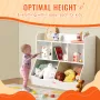 Wood Kid Storage Cubby, Toy Storage Organizer med boghylde