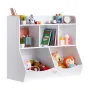 Wood Kid Storage Cubby, Toy Storage Organizer med boghylde