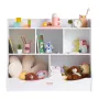 Wood Kid Storage Cubby, Toy Storage Organizer with Bookshelf, 5-Cubby Wood Toy Storage Cabinet, Children Book Toy Shelf for Kids