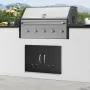 BBQ Access Door, 762x533 mm Double Outdoor Kitchen Door, Cold Plate Flush Mount Door, Wall Vertical Door with Handles and Ventss