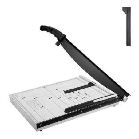 Paper Cutter, Guillotine Trimmer, 18 "Skåret længde, 20 ark kapacitet, kraftig guillotinpapirskærer med vagtbane/blad
