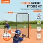 L Screen Baseball for Batting Cage, 7x7 ft Baseball Softball Safety Screen, Body Protector Portable Batting Screen with Carry Ba