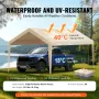 Carport Replacement Canopy Cover 10 x 20 ft, Garage Top Tent Shelter Tarp Heavy-Duty Waterproof & UV Protected, Easy Installatio