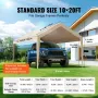 Carport Replacement Canopy Cover 10 x 20 ft, Garage Top Tent Shelter Tarp Heavy-Duty Waterproof & UV Protected, Easy Installatio
