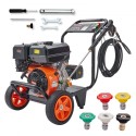 Gas Pressure Washer, 4400 PSI 4.0 GPM, Gas Powered Pressure Washer with Copper Pump, Spray Gun and Extension Wand, 5 Quick