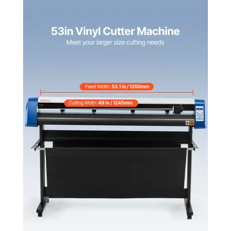 53-Inch Semi-Automatic Contour Vinyl Cutter Plotter Manual Positioning
