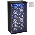 Watch Winder for 6 Automatic Watches with 6 Quiet Japanese Mabuchi Motors