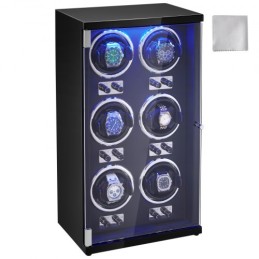 Watch Winder for 6 Automatic Watches with 6 Quiet Japanese Mabuchi Motors