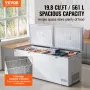 Chest Freezer, 19.8 cu.ft / 561 L Large Deep Freezer with Split Top Double Locking Lids, Freestanding Commercial Chest Freezer &