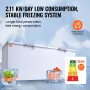 Chest Freezer, 19.8 cu.ft / 561 L Large Deep Freezer with Split Top Double Locking Lids, Freestanding Commercial Chest Freezer &