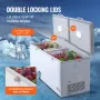 Chest Freezer, 19.8 cu.ft / 561 L Large Deep Freezer with Split Top Double Locking Lids, Freestanding Commercial Chest Freezer &