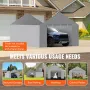Carport Replacement Canopy Cover Side Wall 13 x 20 ft, Garage Tent Shelter Tarp Heavy-Duty Waterproof & UV Protected, Easy Insta