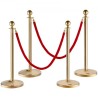 Crowd Control Stanchion Posts 4-Pack & 2pcs 5ft fløjlt reb Fillable Base
