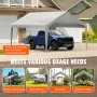 Carport Replacement Canopy Cover 12 x 20 ft, Garage Top Tent Shelter Tarp Heavy-Duty Waterproof & UV Protected, Easy Installatio