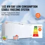 Brystfryser 17.2 cu.ft / 488 L stor dyb fryser og 4 aftagelige