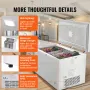 Chest Freezer, 17.2 cu.ft / 488 L Large Deep Freezer & 4 Removable Baskets, Freestanding Top Open Door Commercial Chest Freezers