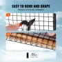 20 x 3048 cm Solar Panel Bird Guard, Critter Guard Roll Kit with Rust-proof PVC Coating, Solar Panel Guard with 50pcs Tire Wires
