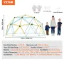Climbing Dome, 10FT Geometric Dome Climber Play Center for Kids 3 to 10 Years Old, Jungle Gym Supports 750LBS and Easy Assembly,