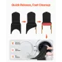 Black Polyester Spandex Party Chair dækker Decotation