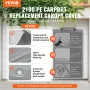 Carport Replacement Canopy Cover 13 x 20 ft, Garage Top Tent Shelter Tarp Heavy-Duty Waterproof & UV Protected, Easy Installatio