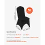 Stretch Spandex Folding Chair Covers, Universal Fitted Arched Front Cover, Removable Washable Protective Slipcovers, for Wedding