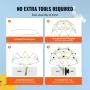 Climbing Dome, 6FT Geometric Dome Climber Play Center for Kids 3 to 9 Years Old, Jungle Gym Supports 600LBS and Easy Assembly, w
