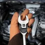 Crowfoot Wrench Set, 3/8" Drive 20-Piece Crows Foot Wrench Set with 2 Extension Bars and EVA Tool Organizer, SAE 3/8"-7/8" and M