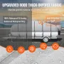 Pontoon Boat Cover, 23'-24' Waterproof Trailerable Pontoon Cover, 800D Marine Grade PU Oxford Fabric, with Motor Cover, 16 Windp
