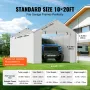 Carport-udskiftningspresenning til sidevæg, 3,5 x 6,2 m