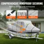 T Top Boat Cover, 7310-7920 mm Vandtæt trailerable T-Top Boat