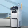 Soft Ice Cream Machine 2200W Commercial Vertical Soft Ice Cream Maker Machine 5.3 to 7.4 Gallons per Hour Ice Cream Machine for 