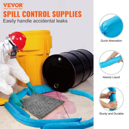 Universal Absorbent Sock Water Absorberende Snake 20 Gal 12 stk
