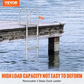 Aluminium Dock Ladder Boat Dock Ladder aftagelige 3 trin med
