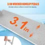 Dock Ladder, Removable 3 Steps, 500 lbs Load Capacity, Aluminum Alloy Pontoon Boat Ladder with 3.1'' Wide Step & Anti-Slip Desig