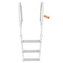 Dock Ladder, Removable 3 Steps, 500 lbs Load Capacity, Aluminum Alloy Pontoon Boat Ladder with 3.1'' Wide Step & Anti-Slip Desig