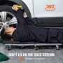 Z-Creeper Seat, 2 in 1 Rolling Folding Car Creeper/Stool, 300 lbs Capacity Mechanic Creeper, Low Profile Creeper with 6 pcs Whee