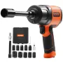 1.27 cm Air Impact Wrench, High Torque Up to 1898.15 N·m, Lightweight 2.1 kg Design Pneumatic Impact Gun with 11-PCS 1.27 cm Dri