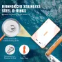 Inflatable Floating Dock, 8 x 5FT Inflatable Dock Platform, Non-Slip Water Floating Dock Mat with Portable Carrying Bag & Detach