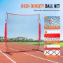 Barricade Backstop Net, 7x7 ft Ball Sports Barrier Netting, Portable Practice Equipment with Carry Bag, Protection Screen for Ba