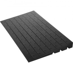 Rubber Threshold Ramp, 3" Rise Threshold Ramp Doorway, 3 Channels Cord Cover Rubber Solid Threshold Ramp, Rubber Angled Entry