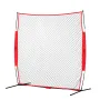 Barricade Backstop Net, 7x7 ft Ball Sports Barrier Netting, Portable Practice Equipment with Carry Bag, Protection Screen for Ba