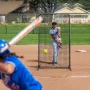 I Screen Baseball for Batting Cage, 7x4 ft Baseball Softball Safety Screen, Body Protector Portable Batting Screen with Carry Ba