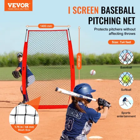 Jeg skærmbaseball til batting bur, 7x4 ft baseball & softball