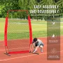 I Screen Baseball for Batting Cage, 7x4 ft Baseball & Softball Safety Screen, Body Protector Portable Batting Screen with Carry 