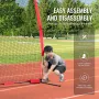 Barricade Backstop Net, 12x9 ft Ball Sports Barrier Netting, Portable Practice Equipment with Carry Bag, Protection Screen for B